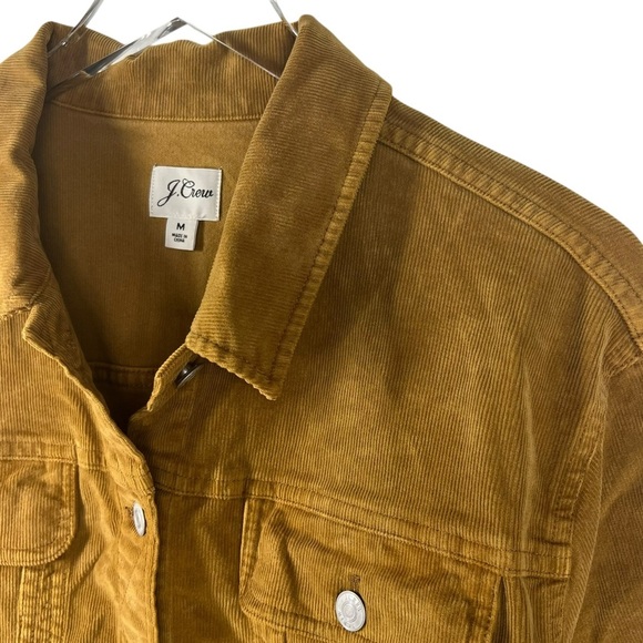 J.CREW Mustard Tan Corduroy Trucker Style Jacket Women's Medium - Picture 3 of 11
